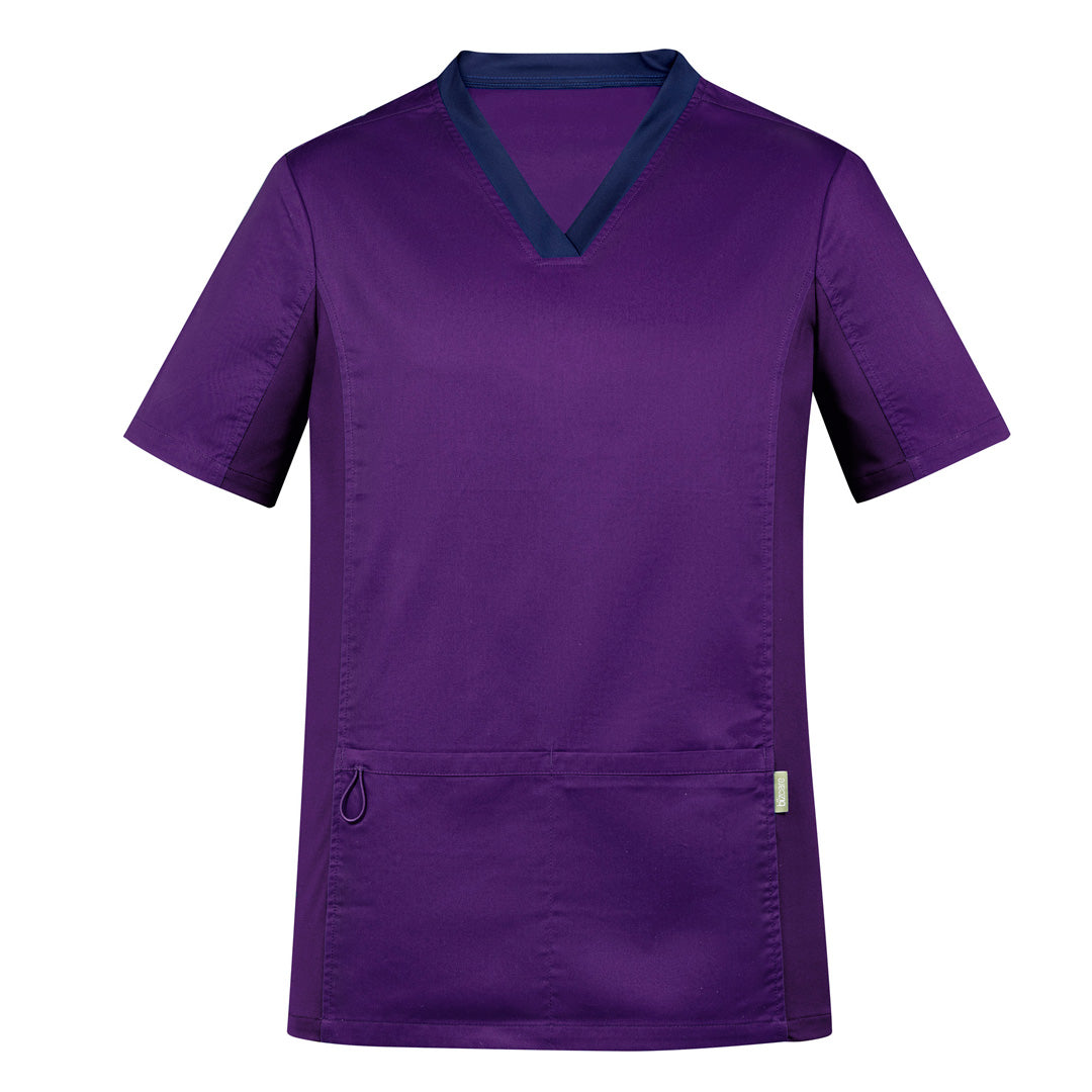 Biz Care The Riley V Neck Scrub Top | Mens Purple Scrubs