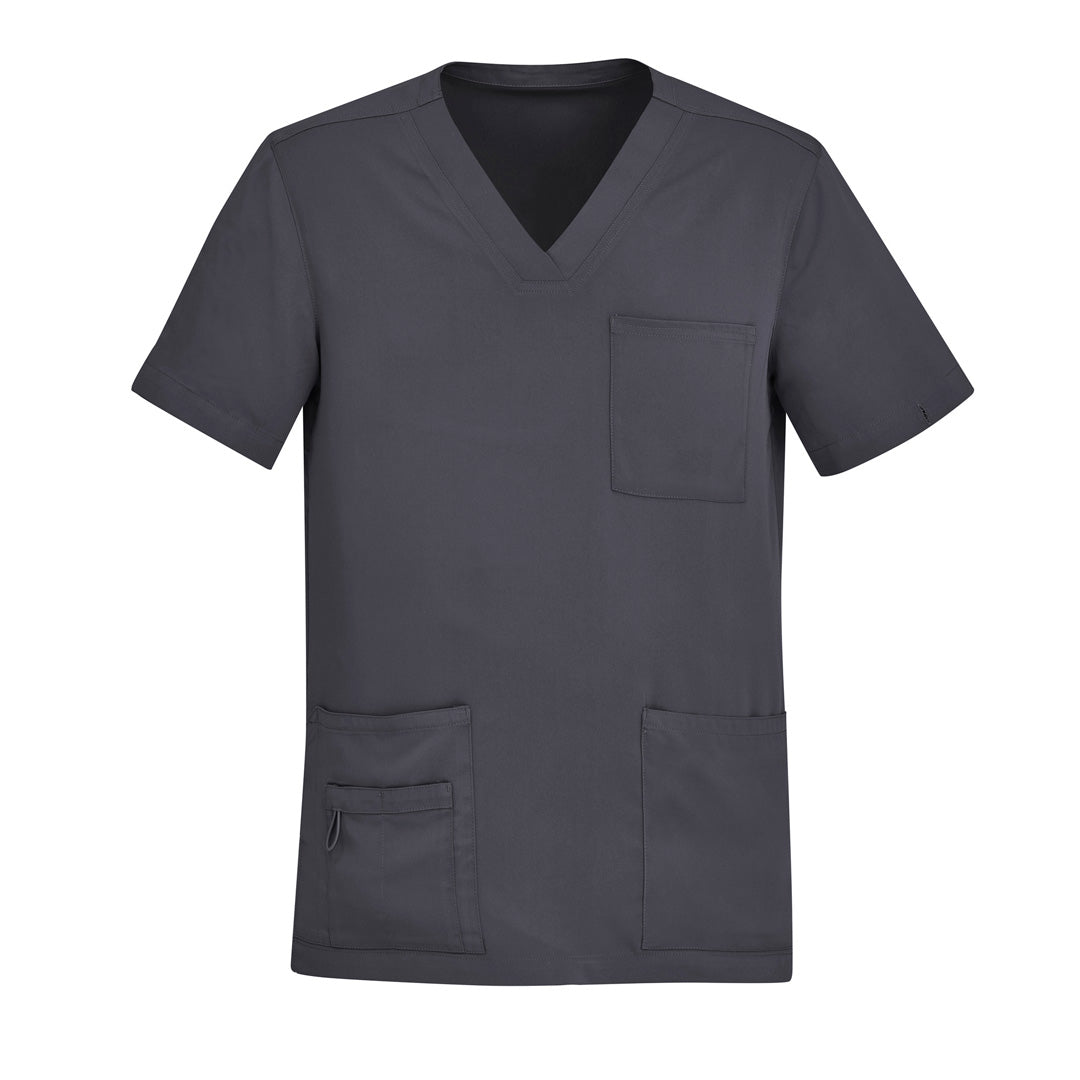 Biz Care The Avery V Neck Scrub Top | Mens Charcoal Scrubs