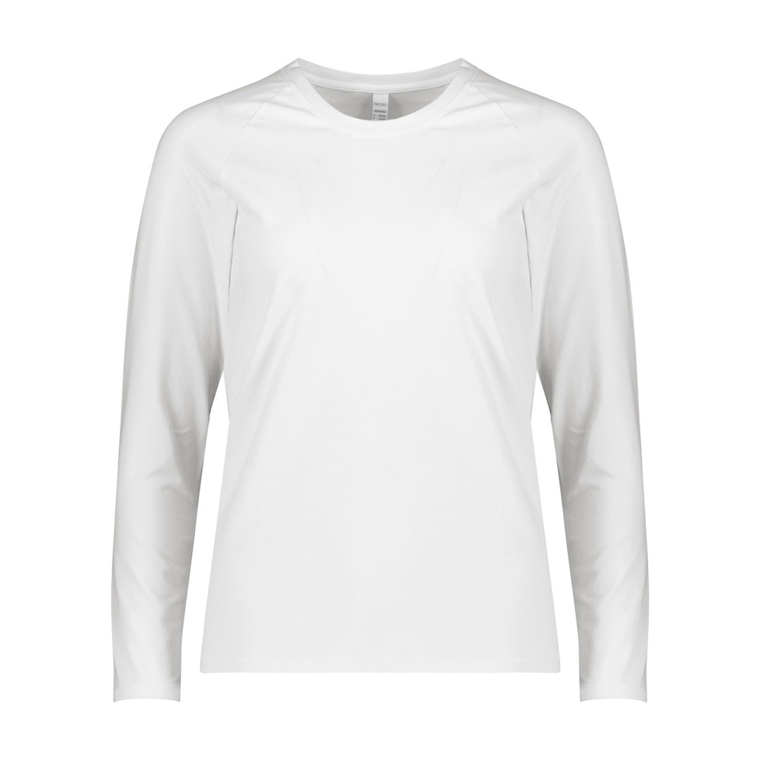Biz Care The Under Scrub Performance Tee | Ladies White Shirts & Tops