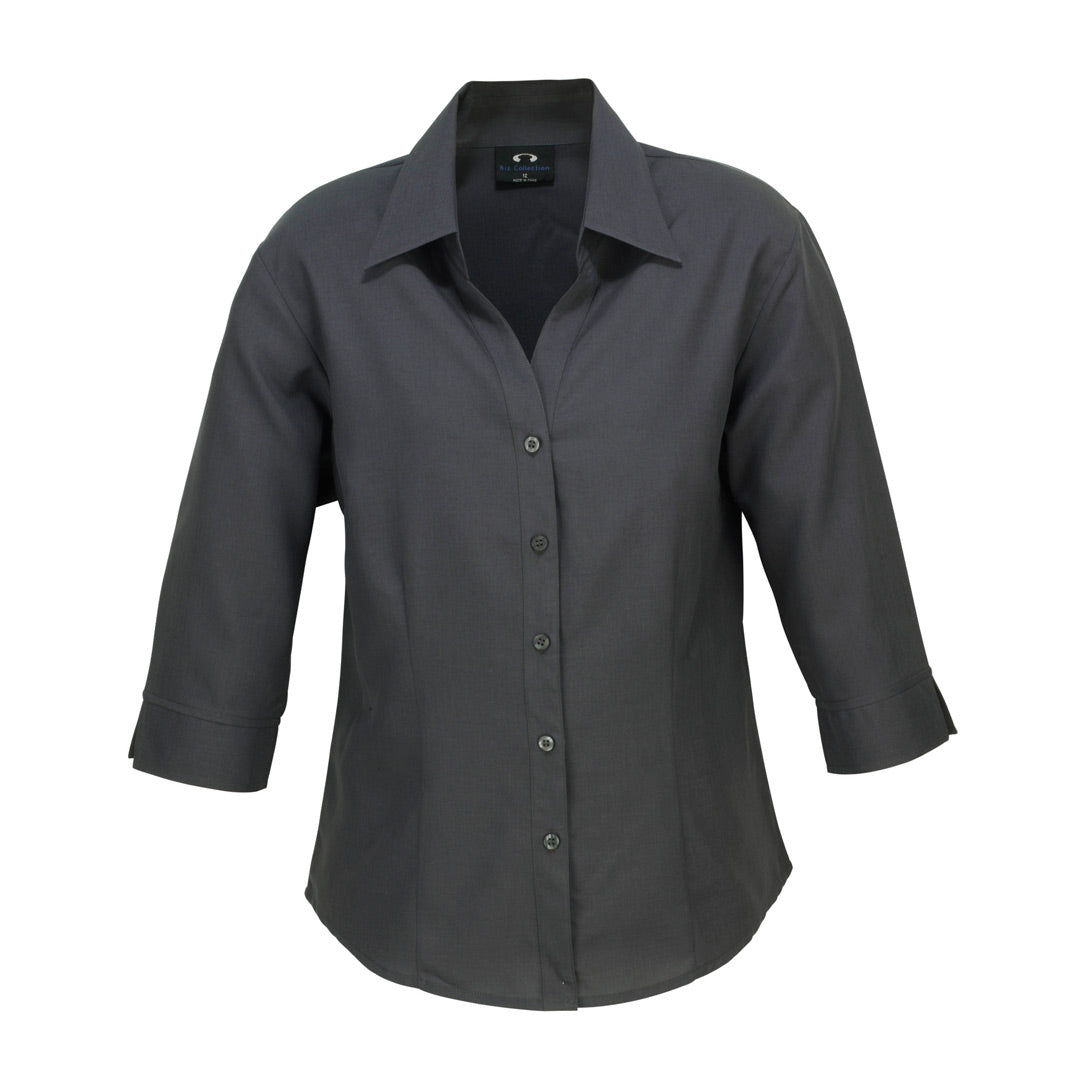 Biz Collection The Oasis Shirt | Ladies | 3/4 Sleeve Charcoal Shirts & Tops