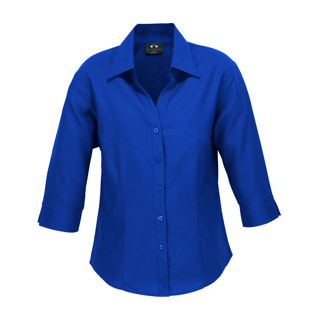 Biz Collection The Oasis Shirt | Ladies | 3/4 Sleeve Electric Blue Shirts & Tops