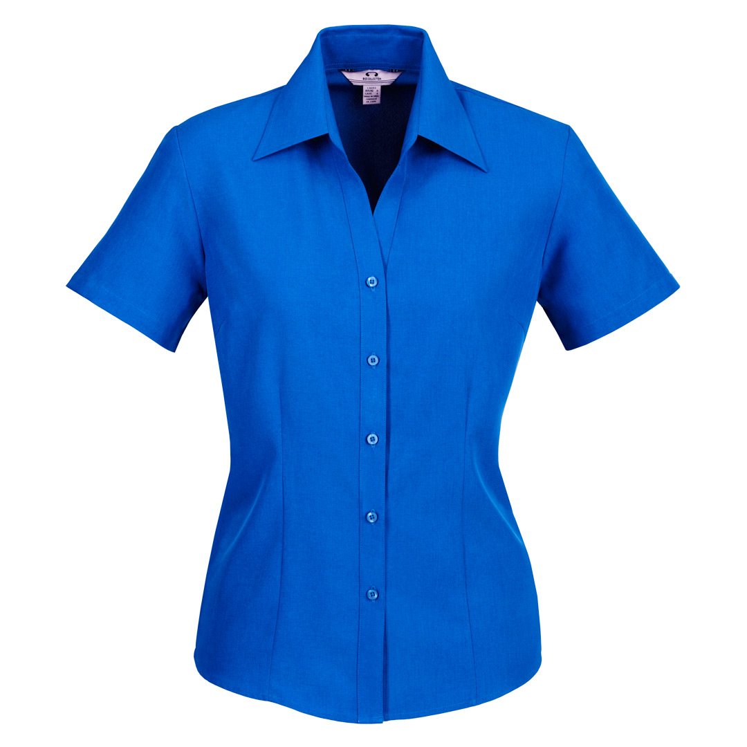Biz Collection The Oasis Shirt | Ladies | Short Sleeve Electric Blue Shirts & Tops