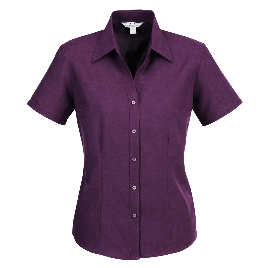 Biz Collection The Oasis Shirt | Ladies | Short Sleeve Grape Shirts & Tops