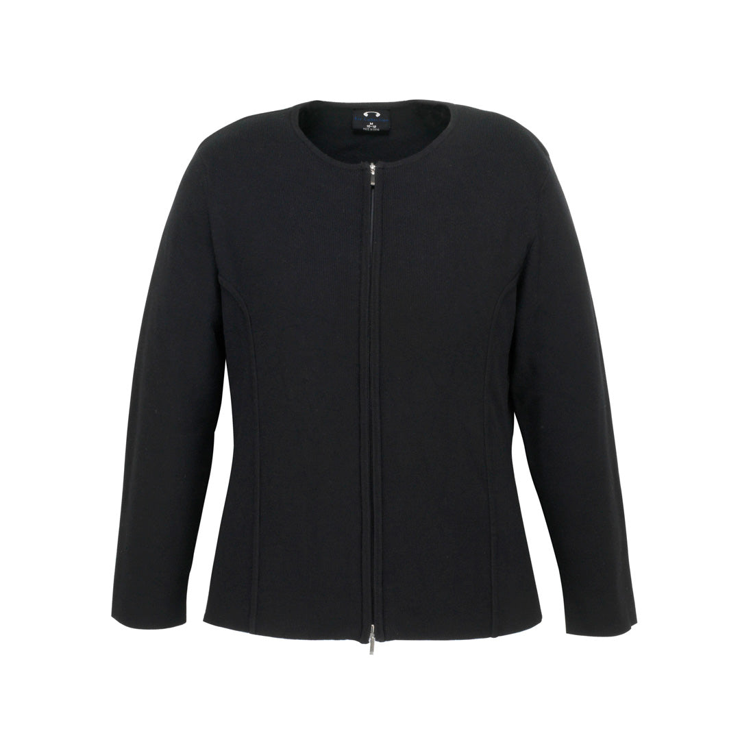 Biz Collection The 2 Way Zip Knit | Ladies | Cardigan Black Outerwear