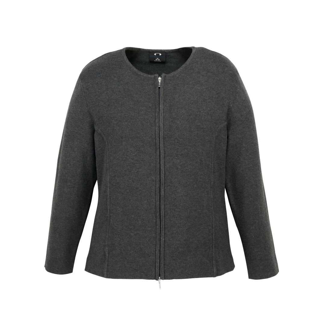 Biz Collection The 2 Way Zip Knit | Ladies | Cardigan Charcoal Outerwear
