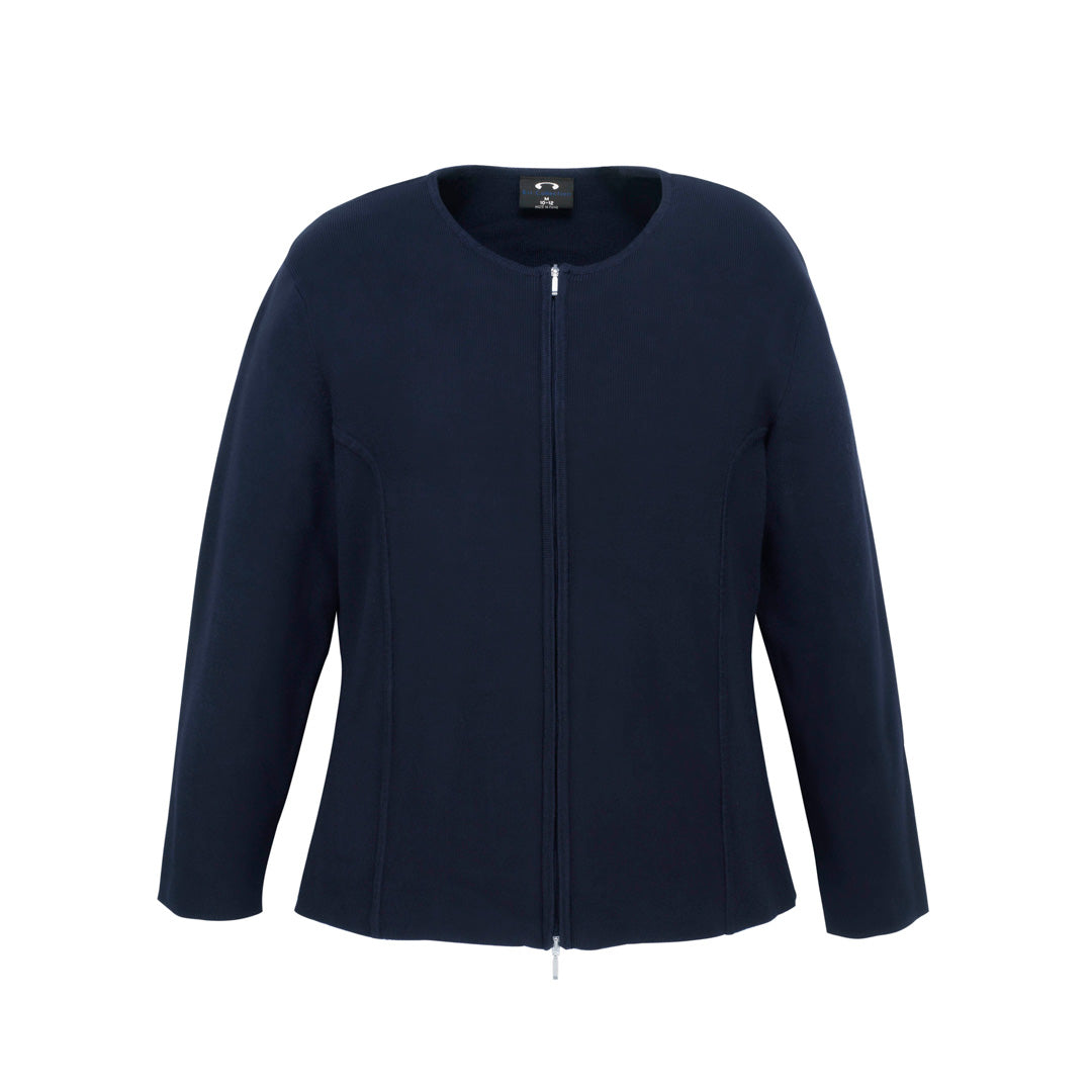Biz Collection The 2 Way Zip Knit | Ladies | Cardigan Navy Outerwear