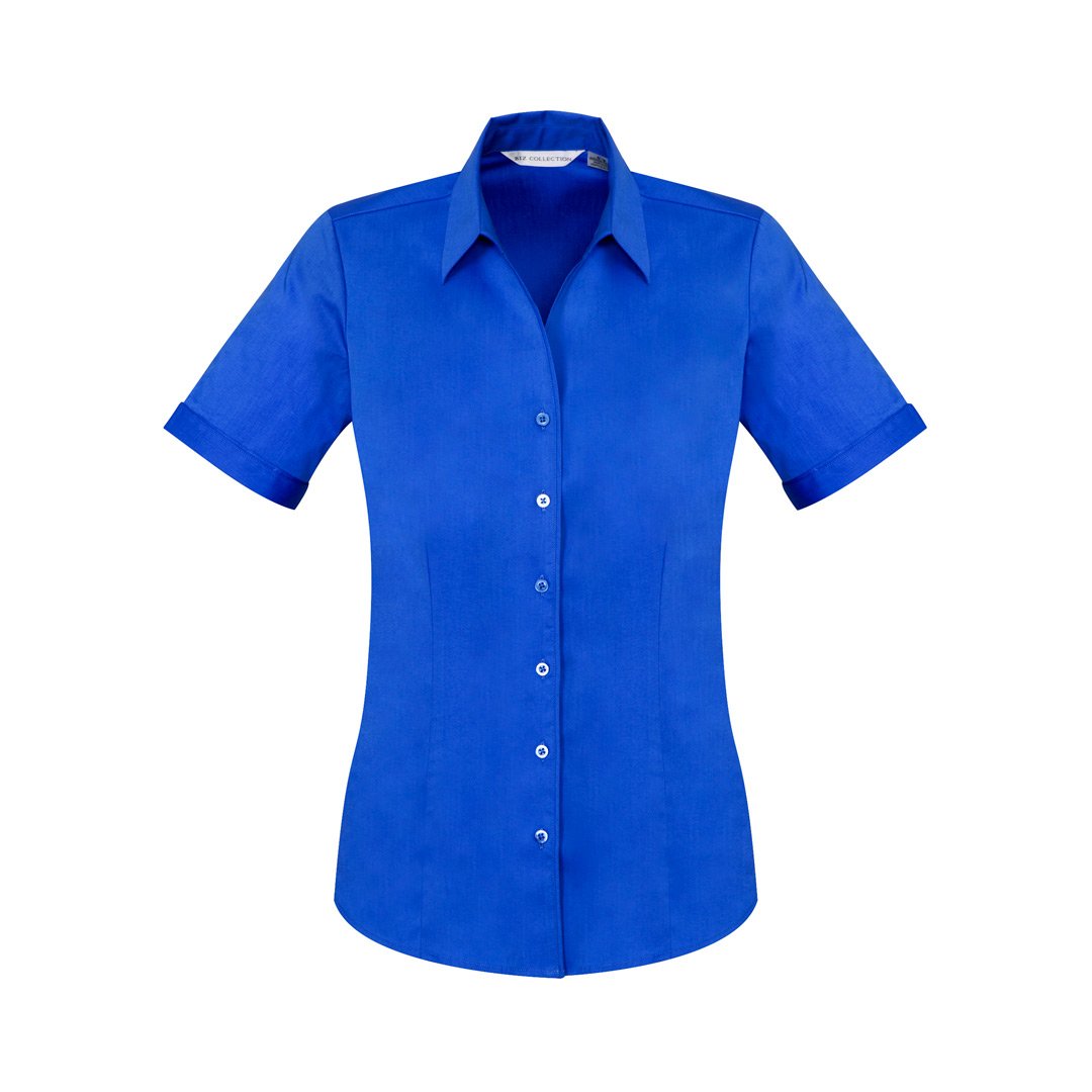 Biz Collection The Monaco Shirt | Ladies | Short Sleeve Electric Blue Shirts & Tops