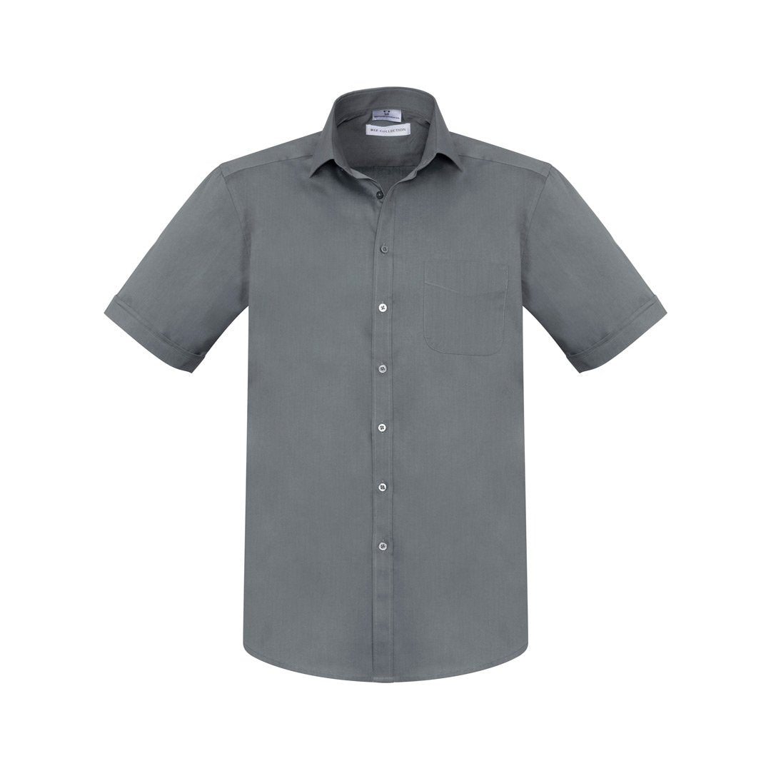 Biz Collection The Monaco Shirt | Mens | Short Sleeve Platinum Shirts & Tops
