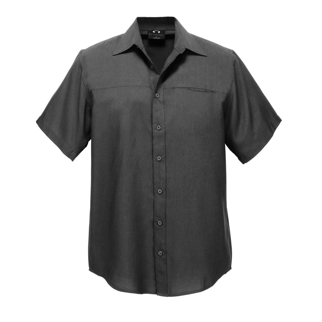 Biz Collection The Oasis Shirt | Mens | Short Sleeve Charcoal Shirts & Tops