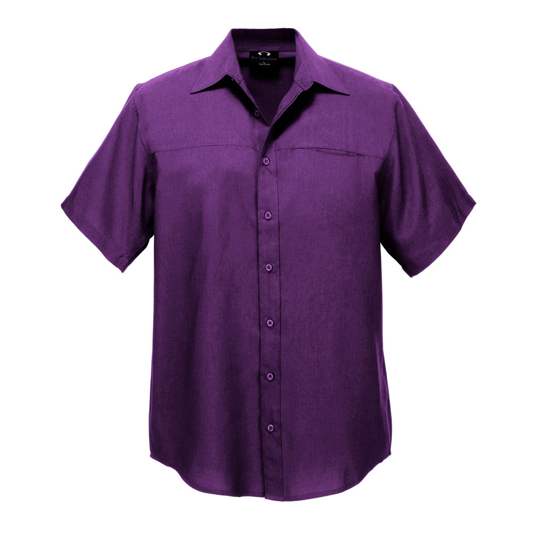 Biz Collection The Oasis Shirt | Mens | Short Sleeve Grape Shirts & Tops