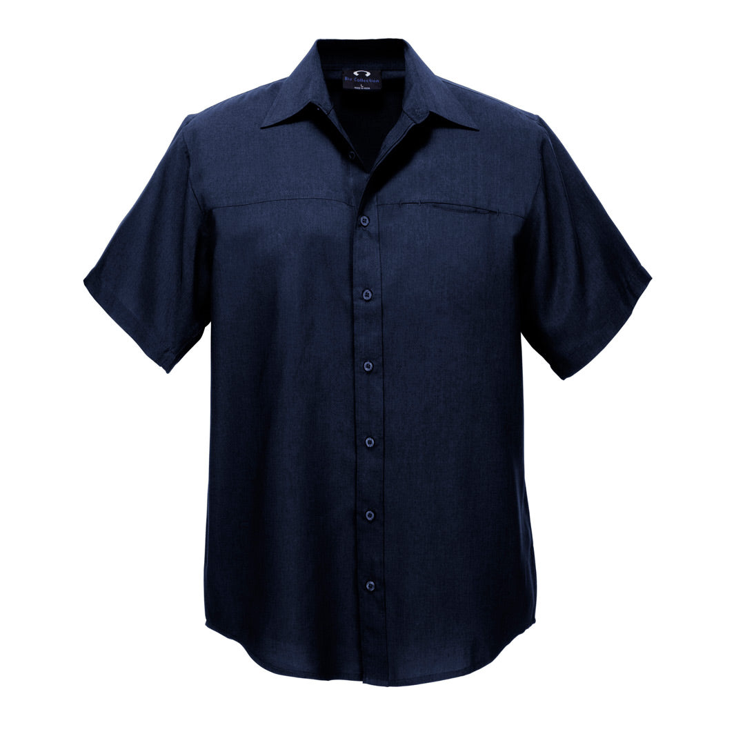 Biz Collection The Oasis Shirt | Mens | Short Sleeve Navy Shirts & Tops