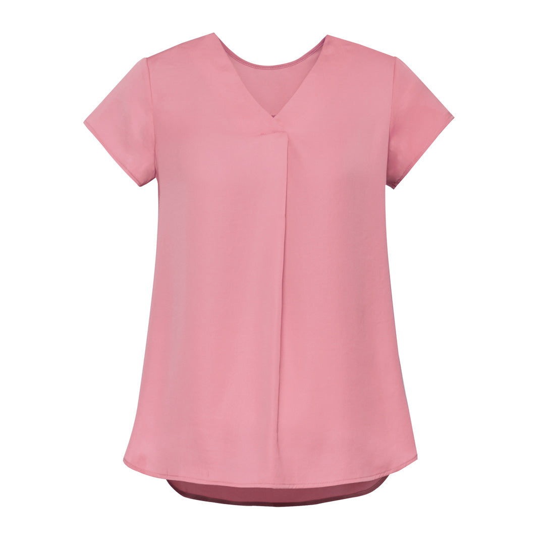 Biz Corporates The Kayla Blouse | Ladies | Short Sleeve Dusty Rose Shirts & Tops
