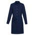 Biz Corporates The Chloe Pocket Shirt Dress | Long Sleeve Navy Dresses