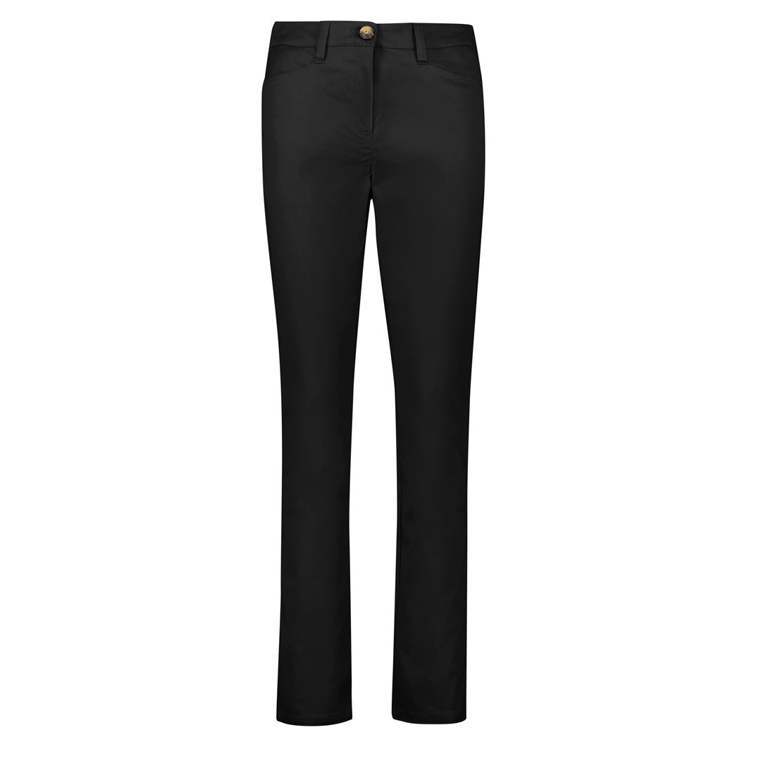 Biz Corporates The Traveller Slim Leg Chino Pant | Ladies Black Pants