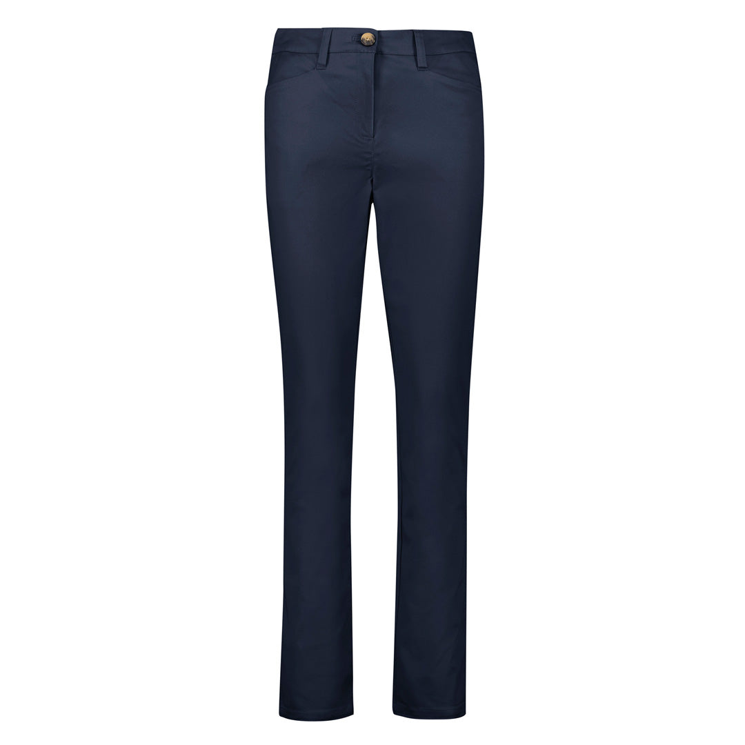 Biz Corporates The Traveller Slim Leg Chino Pant | Ladies Navy Pants