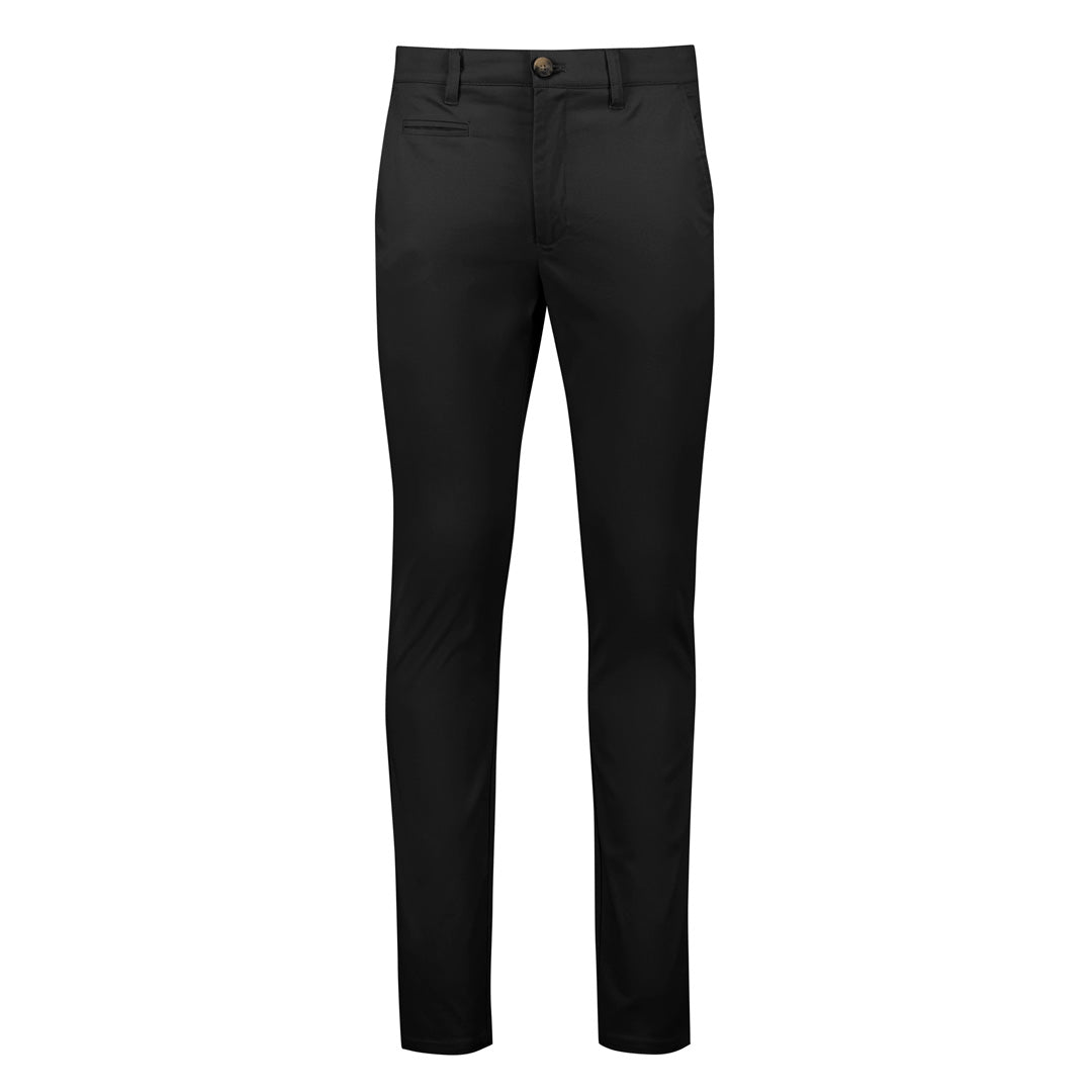 Biz Corporates The Traveller Tapered Leg Chino Pant | Mens Black Pants