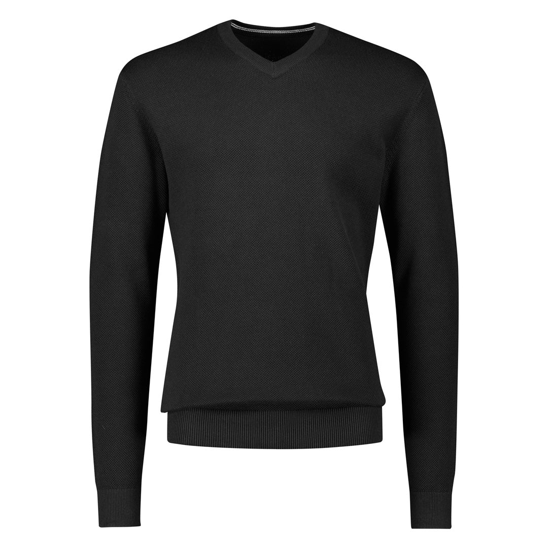 Biz Corporates The Osaka Pineapple Knit Jumper | Mens Black Outerwear