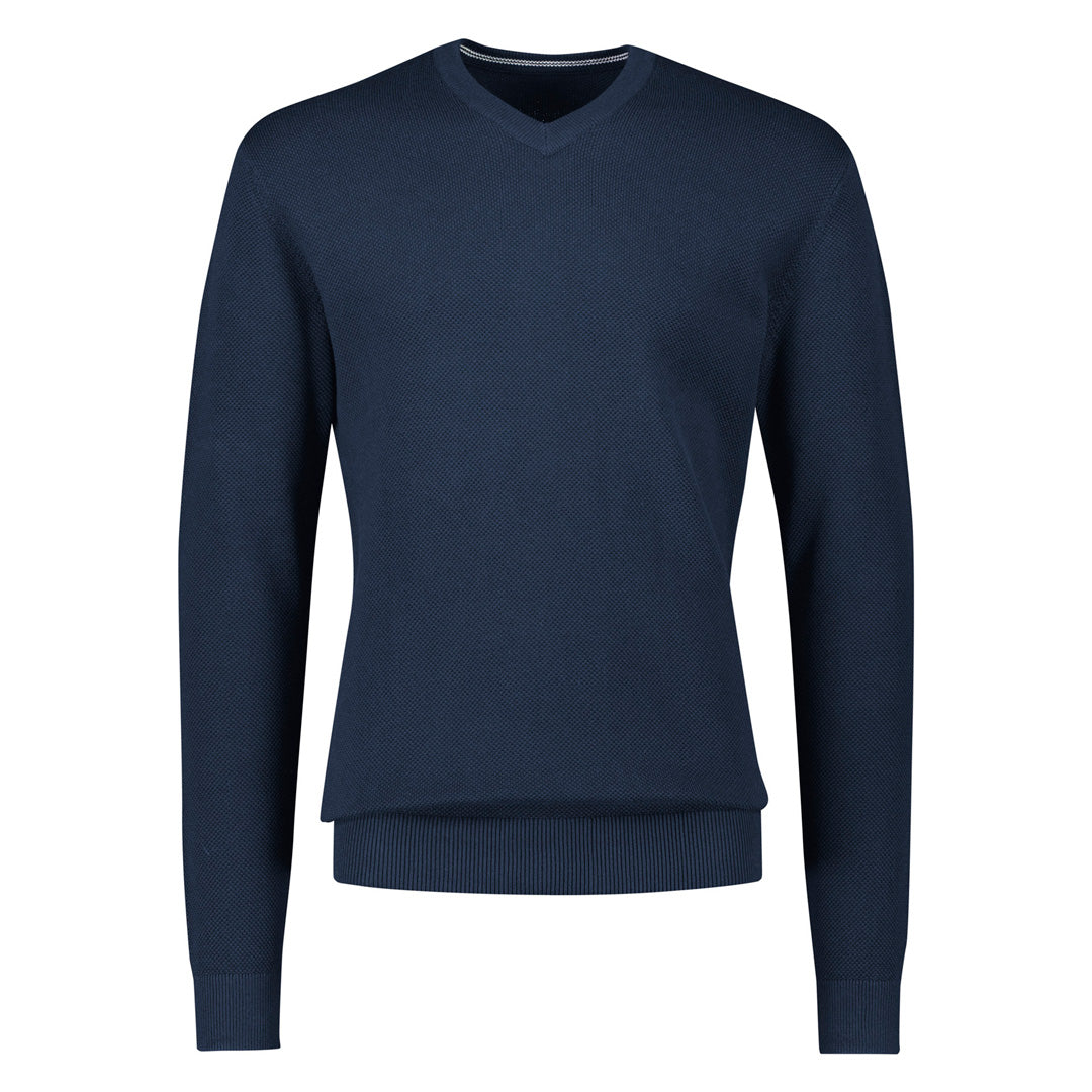 Biz Corporates The Osaka Pineapple Knit Jumper | Mens Navy Outerwear