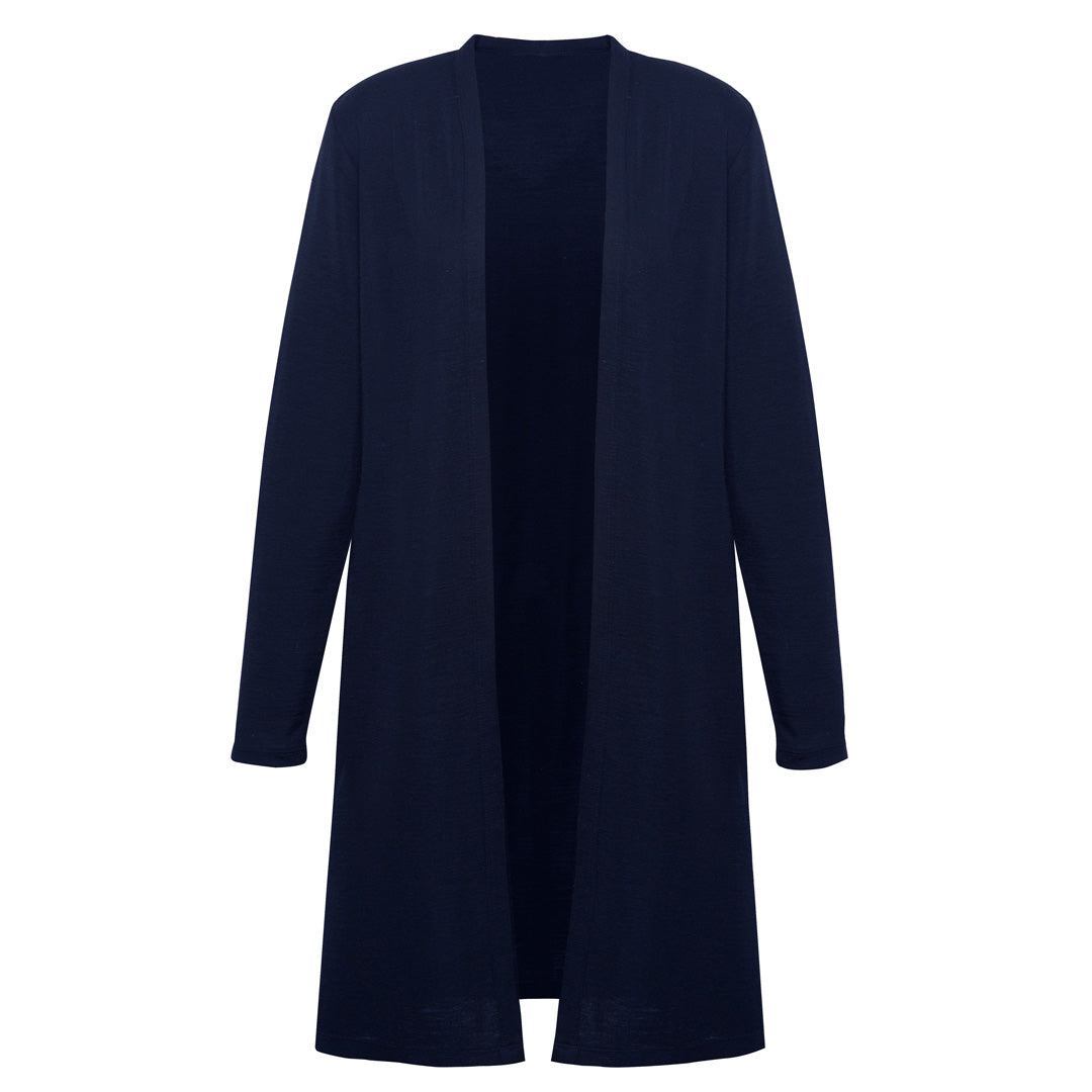 Biz Corporates The Chelsea Cardigan | Ladies | Longline Navy Shirts & Tops