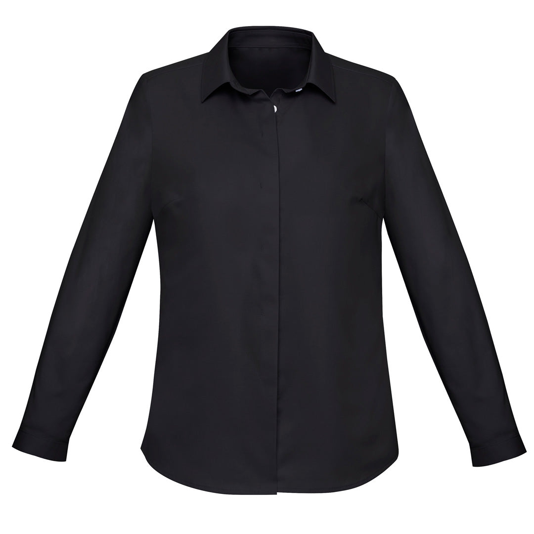 Biz Corporates The Charlie Shirt | Ladies | Long Sleeve Black Shirts & Tops