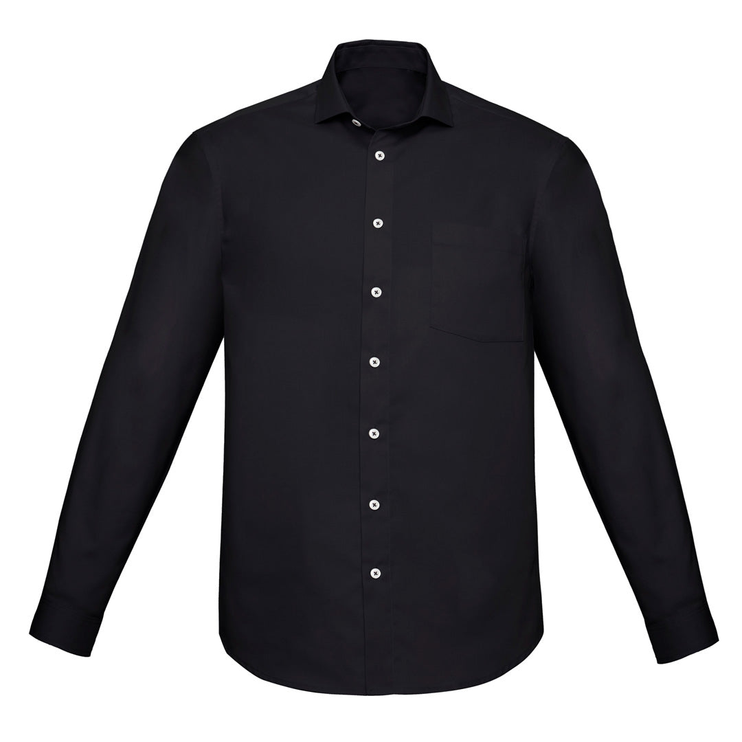 Biz Corporates The Charlie Shirt | Classic Fit | Mens | Long Sleeve Black Shirts & Tops