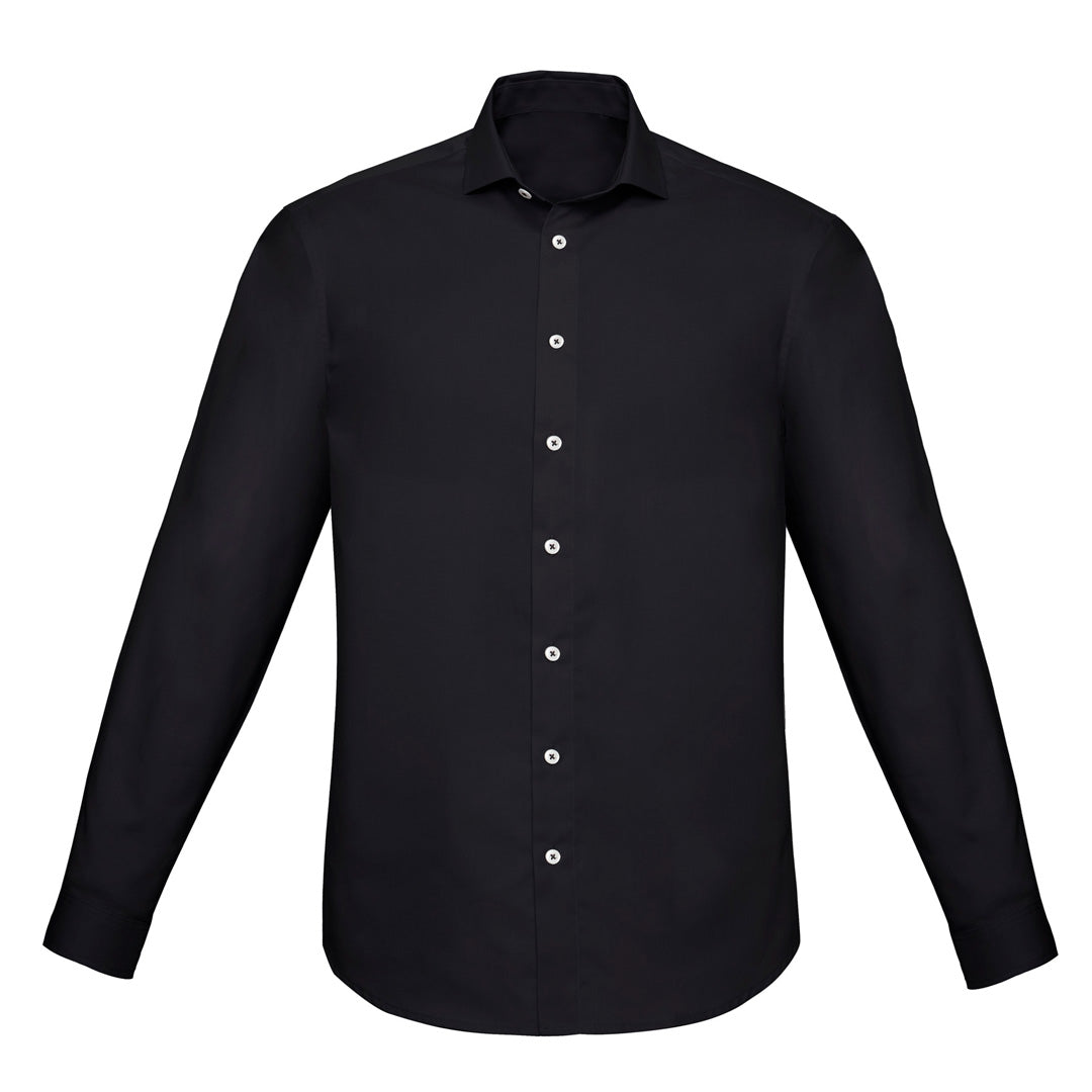 Biz Corporates The Charlie Shirt | Slim Fit | Mens | Long Sleeve Black Shirts & Tops