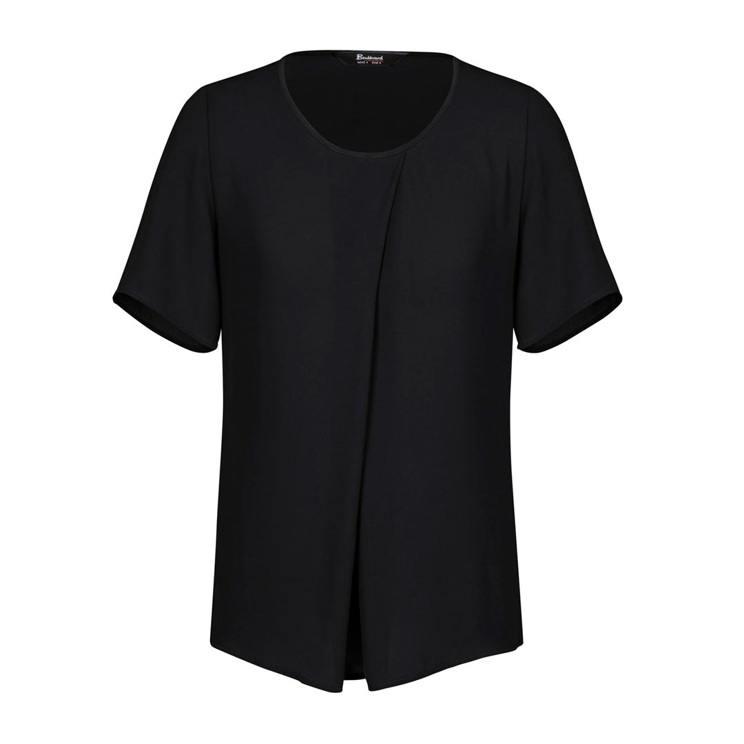 Biz Corporates The Sydney Top | Ladies | Short Sleeve Black Shirts & Tops
