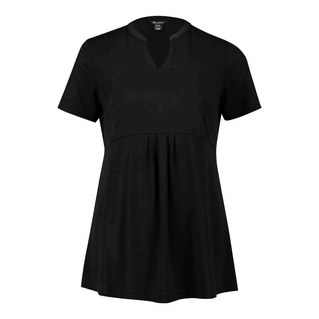 Biz Corporates The Mali Easy Fit Top | Ladies | Short Sleeve Black Shirts & Tops