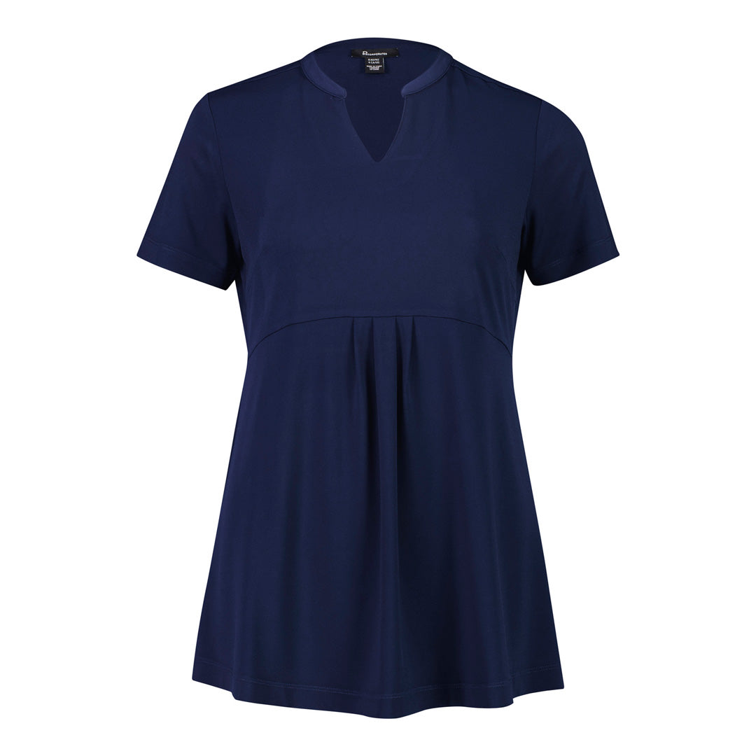 Biz Corporates The Mali Easy Fit Top | Ladies | Short Sleeve Navy Shirts & Tops