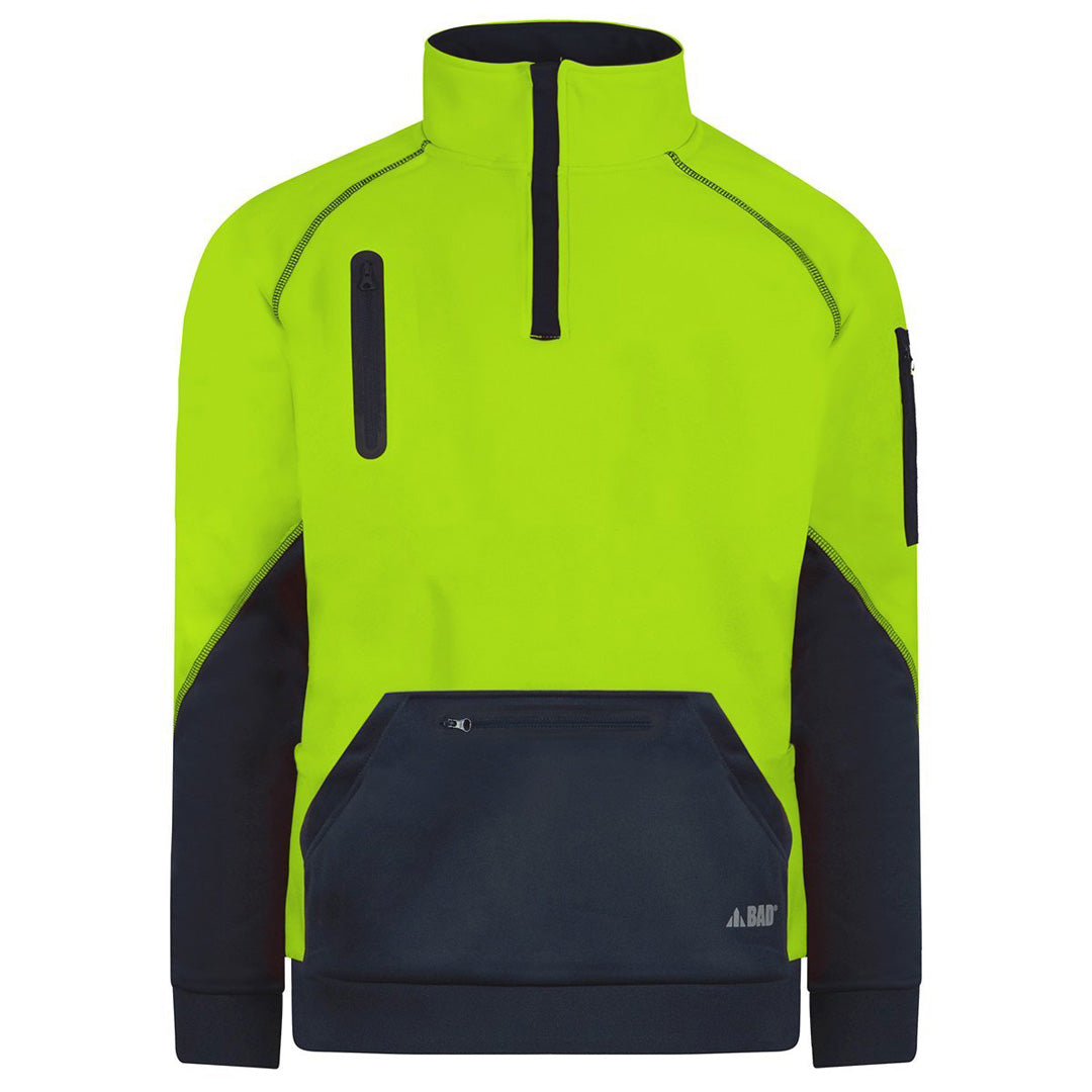 Bad Workwear The Bad Rain Defend Waterproof Jumper | 1/4 Zip Yellow Shirts & Tops