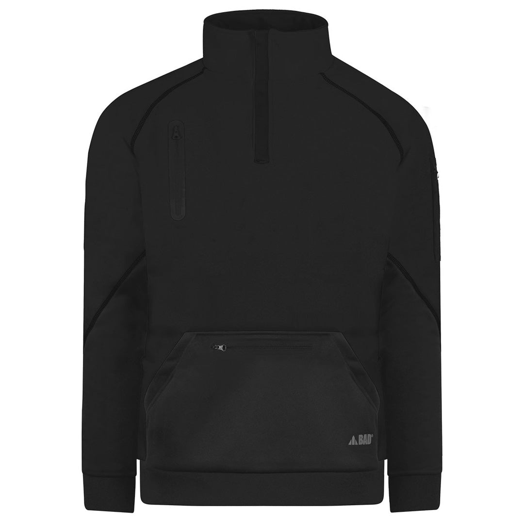Bad Workwear The Bad Rain Defend Waterproof Jumper | 1/4 Zip Black Shirts & Tops