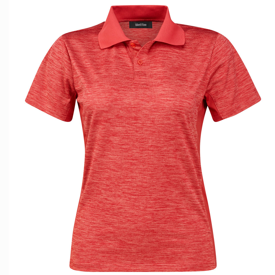 Identitee The Bailey Polo | Ladies Red Marle Shirts & Tops