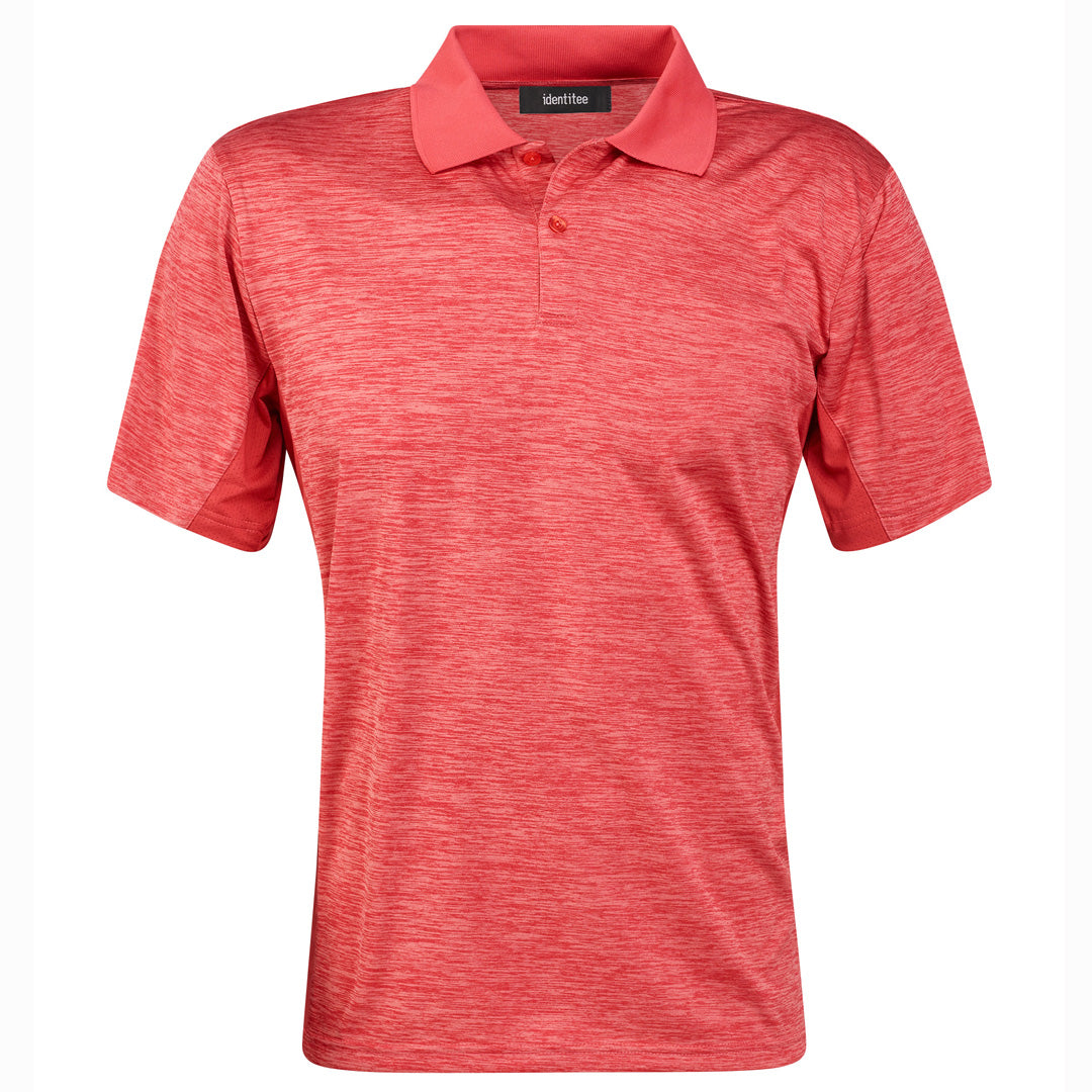 Identitee The Bailey Polo | Mens Red Marle Shirts & Tops