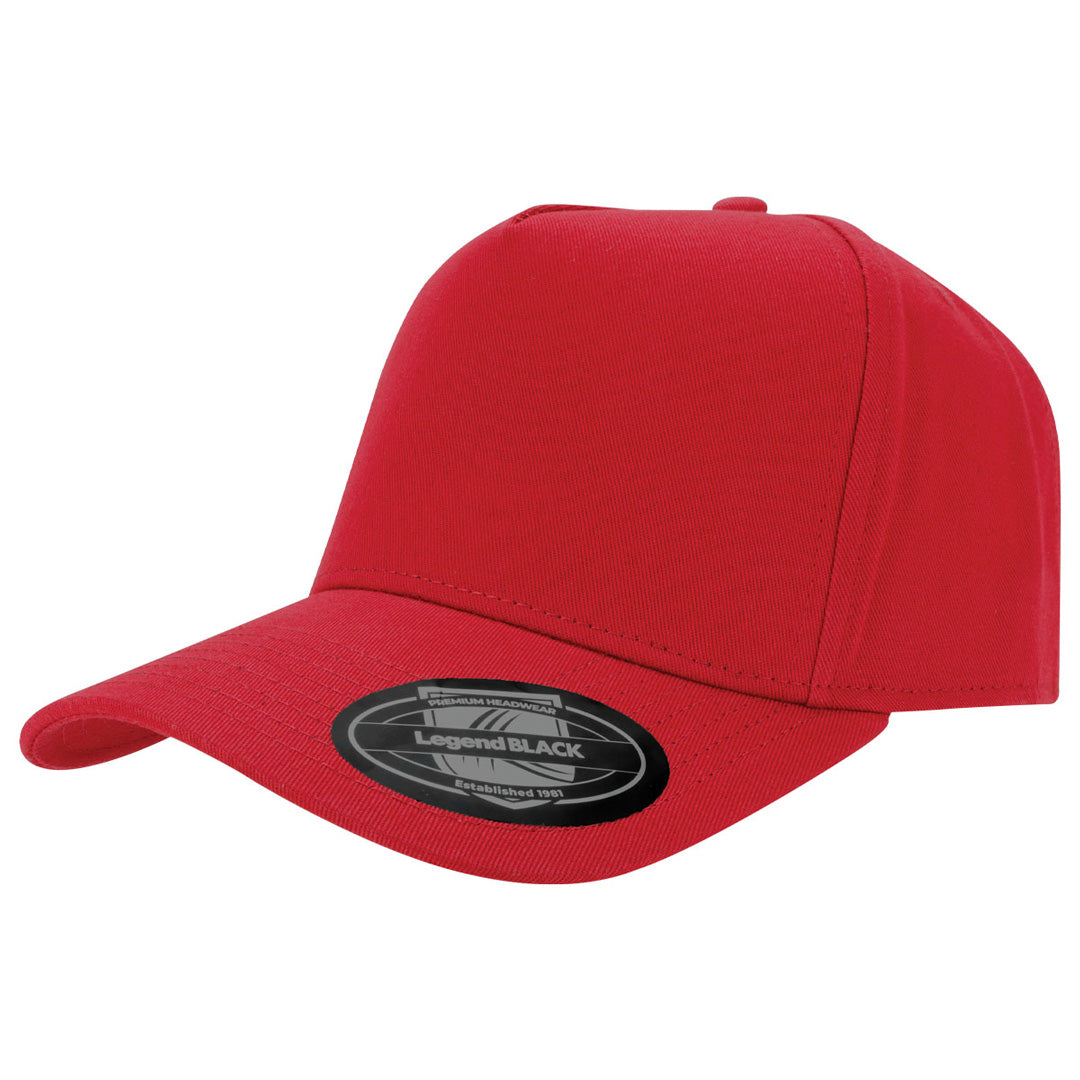 Legend Black The A Frame 5 Panel Cap Red Hats