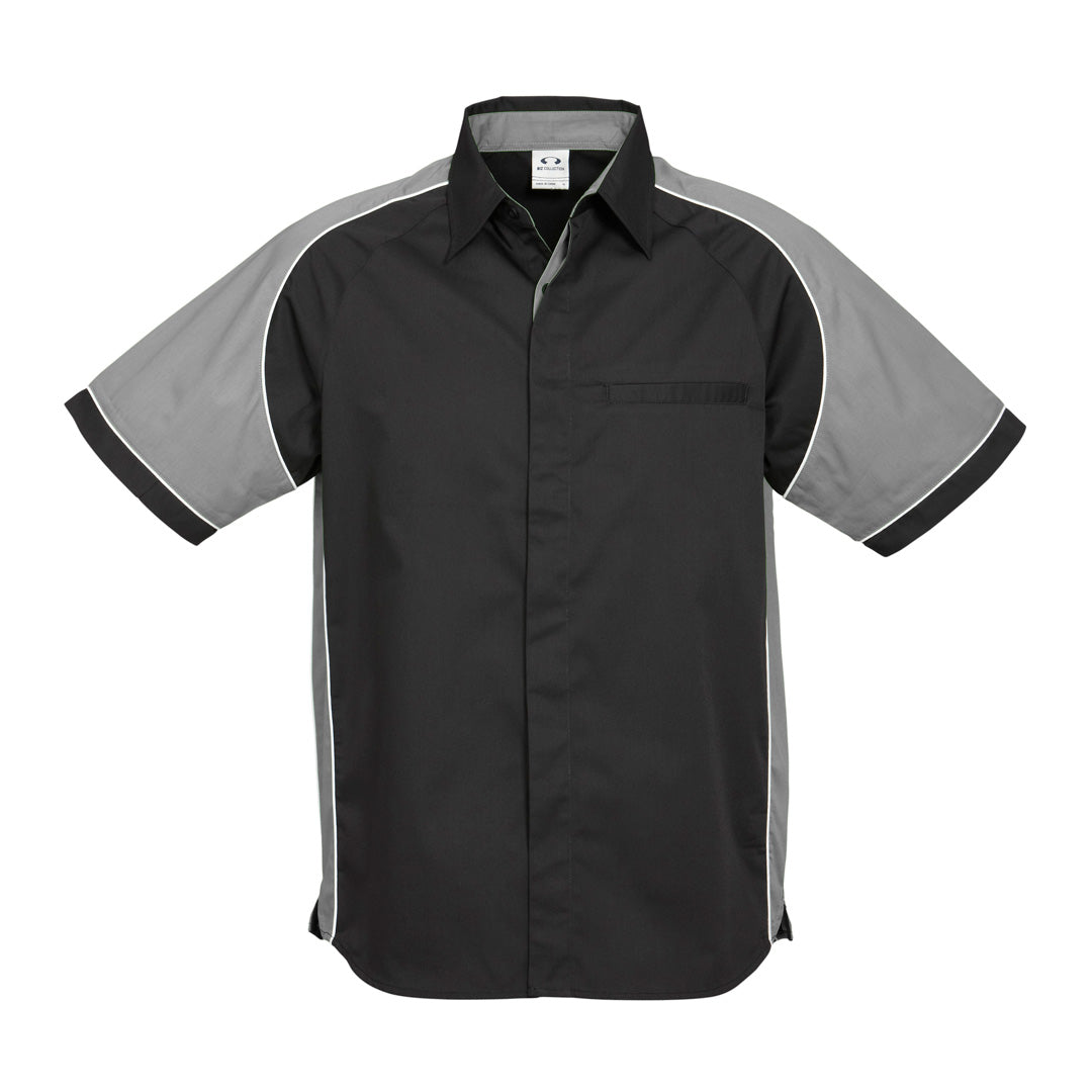Biz Collection The Nitro Shirt | Mens | Short Sleeve Black/Grey Shirts & Tops