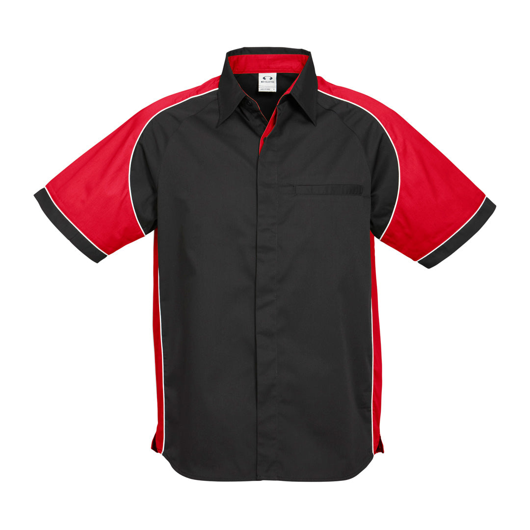 Biz Collection The Nitro Shirt | Mens | Short Sleeve Black/Red Shirts & Tops