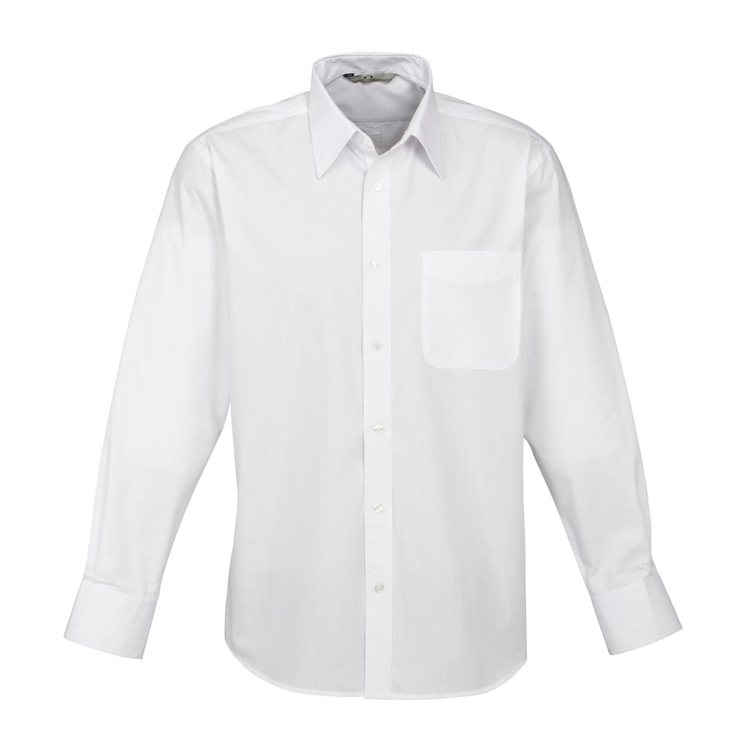 Biz Collection The Base Shirt | Mens | Long Sleeve White Shirts & Tops