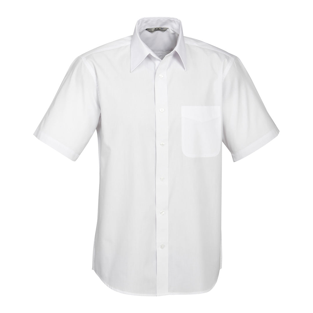 Biz Collection The Base Shirt | Mens | Short Sleeve White Shirts & Tops