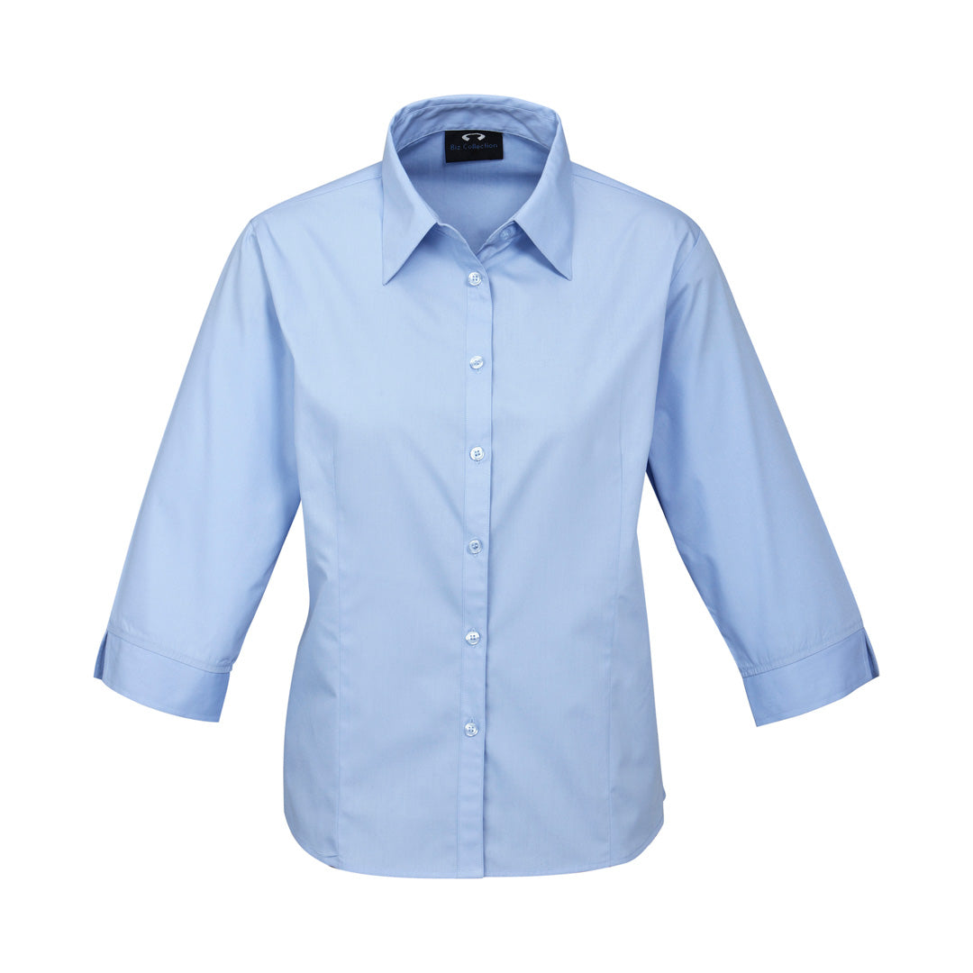 Biz Collection The Base Shirt | Ladies | 3/4 Sleeve Sky Shirts & Tops