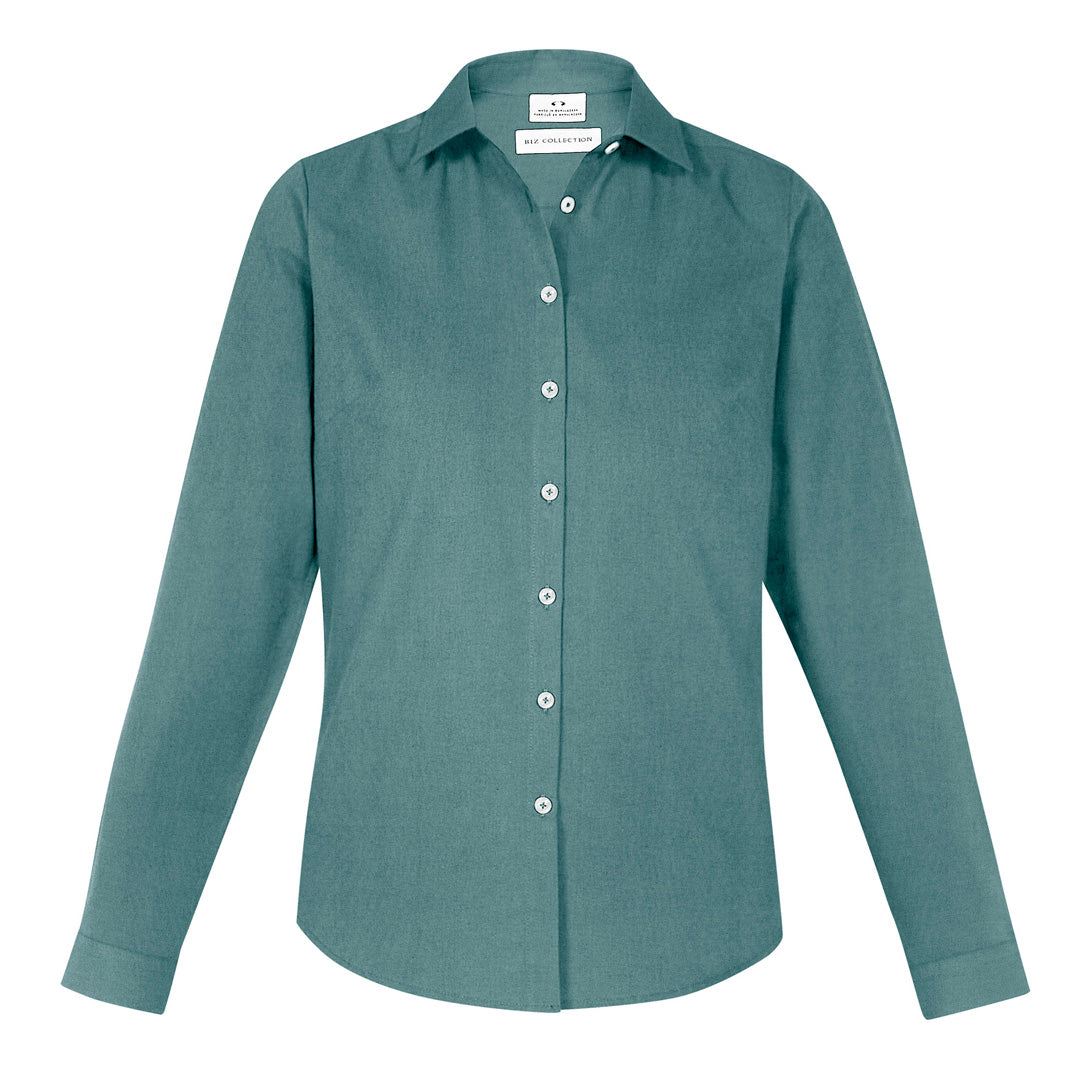 Biz Collection The Memphis Shirt | Ladies | Long Sleeve Jasper Green Shirts & Tops