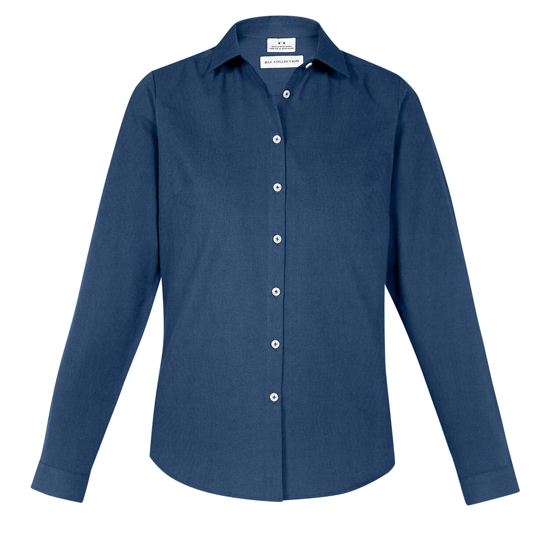Biz Collection The Memphis Shirt | Ladies | Long Sleeve Mineral Blue Shirts & Tops