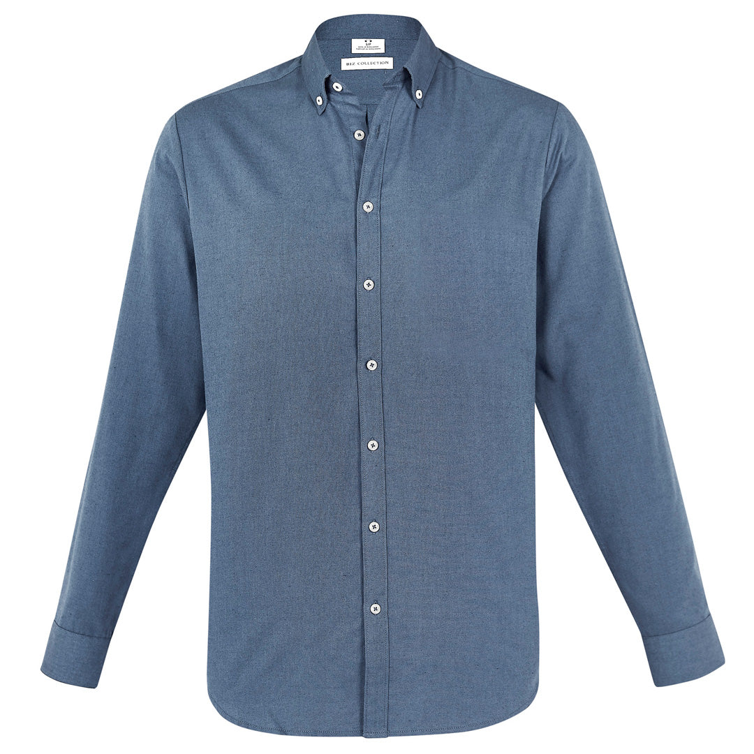 Biz Collection The Memphis Shirt | Mens | Long Sleeve Grey Smoke Shirts & Tops