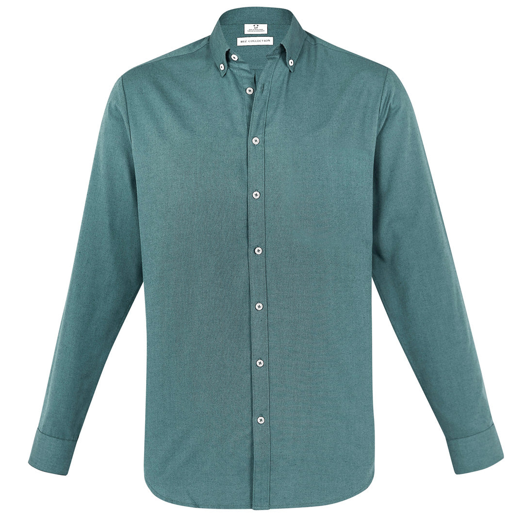 Biz Collection The Memphis Shirt | Mens | Long Sleeve Jasper Green Shirts & Tops