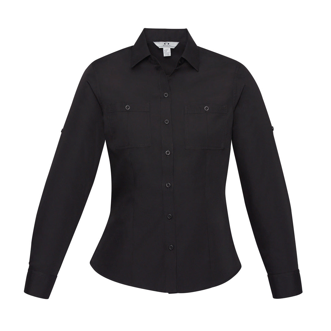 Biz Collection The Bondi Shirt | Ladies | Long Sleeve Black Shirts & Tops
