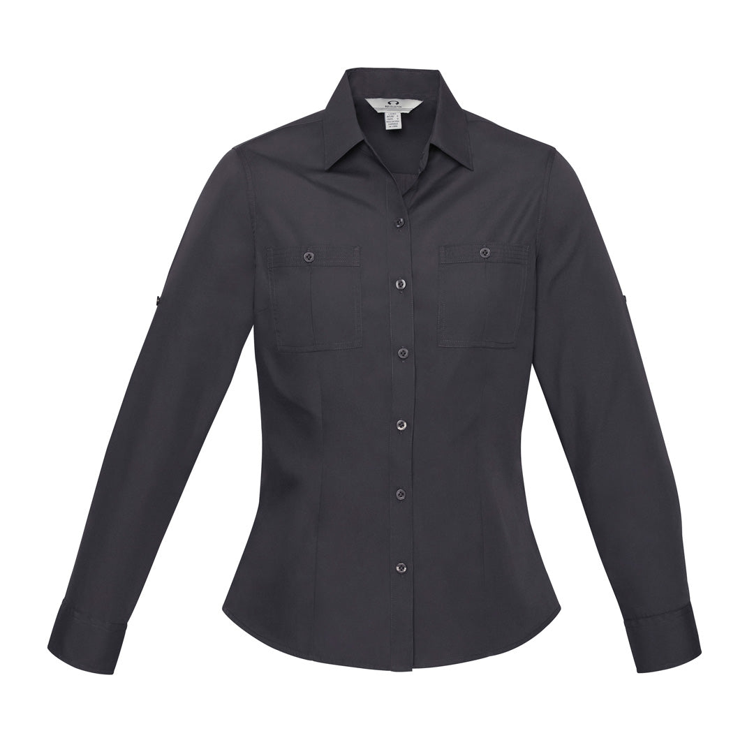 Biz Collection The Bondi Shirt | Ladies | Long Sleeve Charcoal Shirts & Tops
