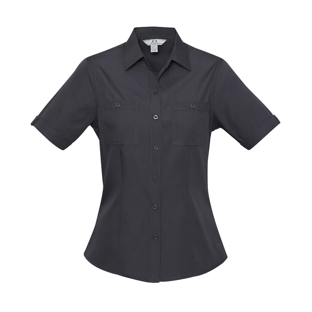 Biz Collection The Bondi Shirt | Ladies | Short Sleeve Charcoal Shirts & Tops