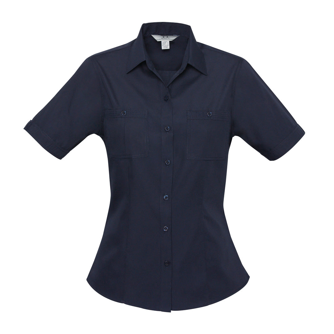 Biz Collection The Bondi Shirt | Ladies | Short Sleeve Navy Shirts & Tops
