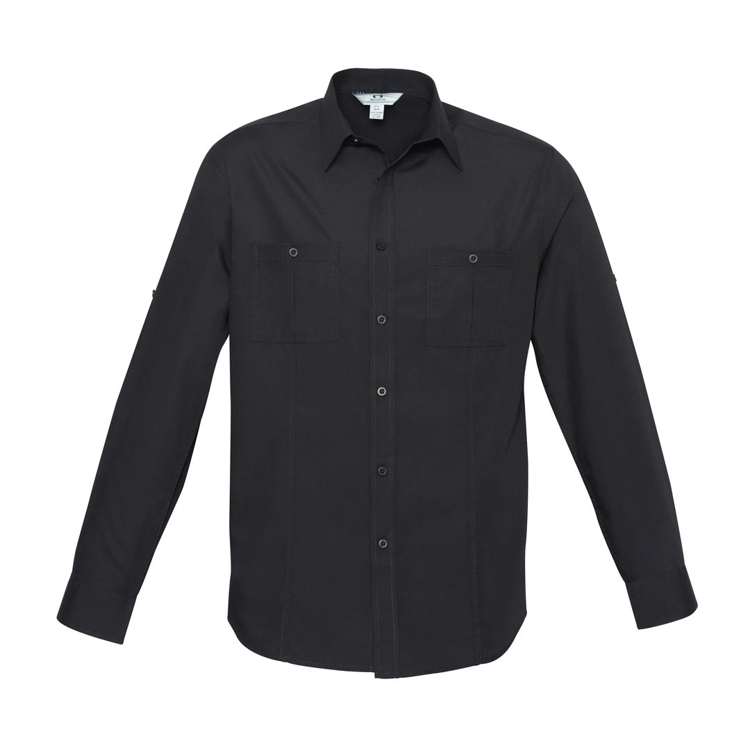 Biz Collection The Bondi Shirt | Mens | Long Sleeve Clearance Black Shirts & Tops