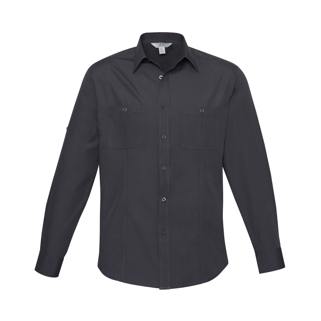 Biz Collection The Bondi Shirt | Mens | Long Sleeve Charcoal Shirts & Tops