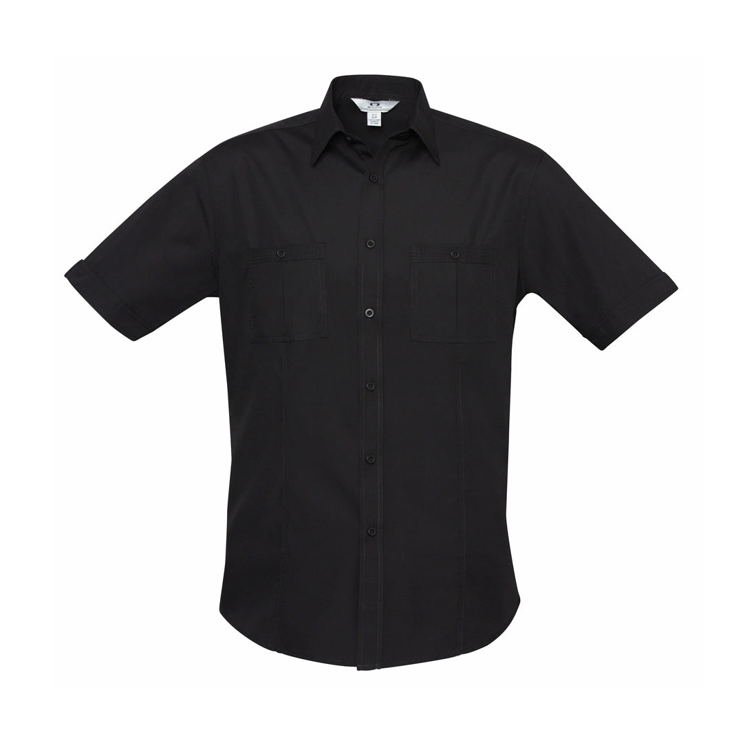Biz Collection The Bondi Shirt | Mens | Short Sleeve Black Shirts & Tops